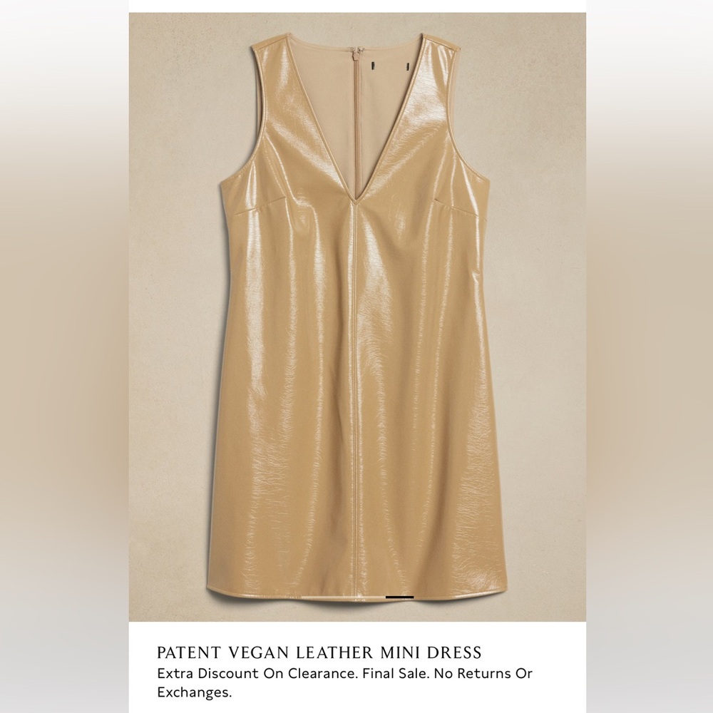 ✨HP✨ Banana Republic | Patent Vegan Leather Mini Dress